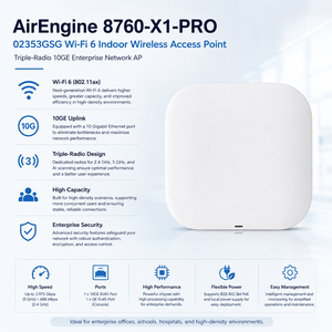 Point d'accès sans fil intérieur Wi-Fi 6 Huawei AirEngine 8760-X1-<span class=keywords><strong>PRO</strong></span> 02353GSG Triple radio 10GE pour réseau d'entreprise - Product Image 1