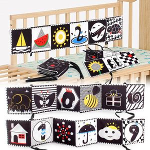 Jouets sensoriels pour bébés en tissu froissé doux, activités d'éveil, noir et blanc, contraste élevé, pour le temps sur le ventre - Product Image 2
