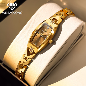 WEIBAOLONG 3809 Elegance Lady reloj de cuarzo resistente al agua 50m banda de acero inoxidable esfera de diamante genuino fábrica de relojes de negocios - Product Image 2