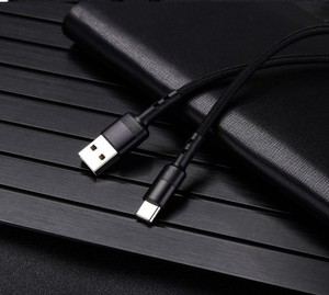 Câble de charge rapide 1m 5V 2.4A Type C / Micro USB, câble tressé en nylon pour iPhone, câble tressé en nylon - Product Image 4