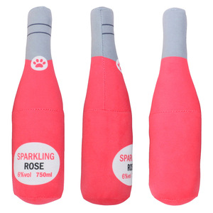 Juguete de Peluche Multicolor para Perros, Certificado por CPC y CE, Oso Suave con Forma de Botella de <span class=keywords><strong>Vodka</strong></span>/Whisky, Juguete Masticable para Mascotas con Relleno de Algodón PP - Product Image 4