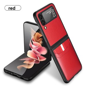 เหมาะสำหรับ Samsung Galaxy Z Flip4: เคสโทรศัพท์แบบพับได้พร้อมสายรัดแบบถัก, ช่องใส่การ์ด และฟิล์มกันรอยกระจกนิรภัย - Product Image 6
