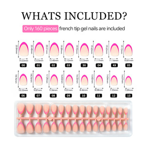 Uñas Postizas Francesas Extra Cortas Cuadradas, 150 Piezas, 15 Tamaños, Puntas de Uñas de Gel Suave, Removibles, para Manicura DIY en Casa o Salón - Product Image 5