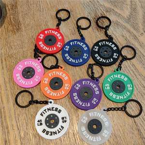 Porte-clés 3D en PVC en forme de Kettlebell, motif dessin animé, pour sport, fitness, force, décoration de sac, pendentif cadeau pour sac à dos - Product Image 3