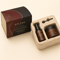 Emballage en mycélium biodégradable, insert de plateau personnalisé pour boîte cadeau et emballage de produits pour bouteilles, bocaux et produits fragiles