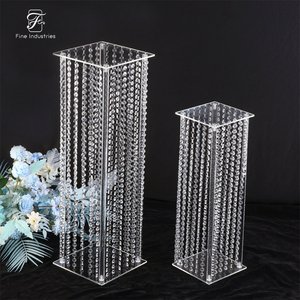 Phạt phong cách Châu Âu đám cưới trang trí vuông Acrylic Pha Lê Hoa đứng cho tối giản Bảng trang trí & đường băng lối đi hướng dẫn - Product Image 2