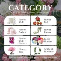 Bunga Mawar dan Hydrangea Sutra Buatan Warna Pink dan Putih Realistis dengan Daun Hijau, Digunakan Sebagai Bunga Latar Belakang untuk Dekorasi Pernikahan