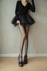 Collants sexy en soie jacquard rouge à <span class=keywords><strong>petit</strong></span> cœur pour filles, vente chaude pour la Saint-Valentin, collants sexy amincissants pour femmes - Product Image 5