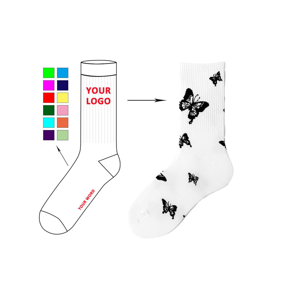 Low MOQ High Quality Professional Socks Factory Unique Own LOGO Design Custom Socks With Customized Labels Tags Packaging