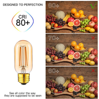 Tubulaire Vintage T45 4W LED Ampoule à filament Dimmable E27 E26 B22 LED Edison Ampoule Lampe décorative 110V/220V CE PSE ROHS