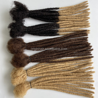 Extensions de dreadlocks 100% cheveux humains faits à la main, blond ombré, pour hommes et femmes, style hippie, afro, crochet, tresses, dreadlocks