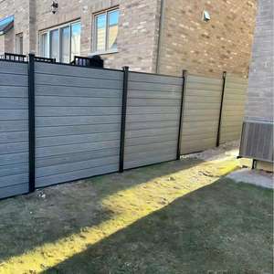 Clôture <span class=keywords><strong>en</strong></span> composite <span class=keywords><strong>bois</strong></span>-plastique (WPC) imperméable, anti-UV, pour l'extérieur, type <span class=keywords><strong>nature</strong></span>, panneau de clôture WPC, ensemble de revêtement - Product Image 6