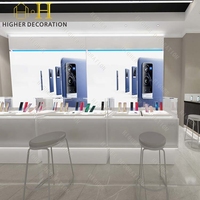 Meubles de magasin de téléphone électronique personnalisé téléphone cellulaire magasin de détail vitrine en verre verrouillable vitrine pour magasin mobile