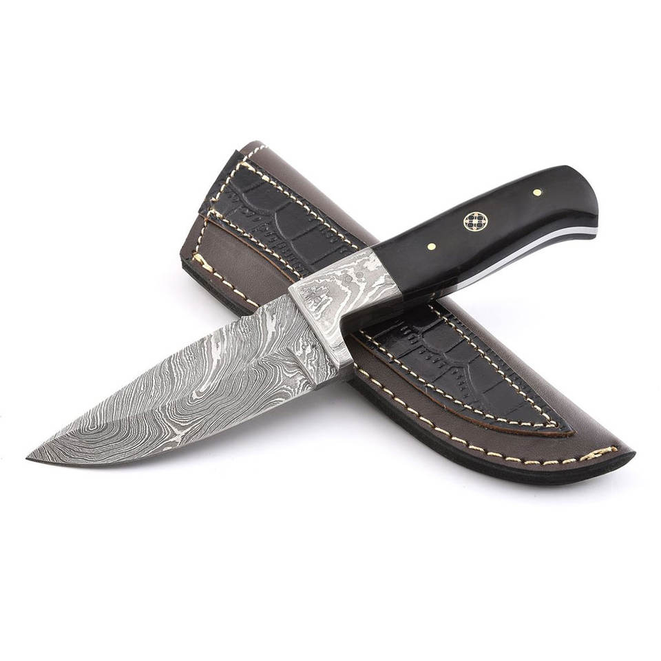Professional Industrial Grade Damascus Steel Hunting Skinner Knife 100% ...
