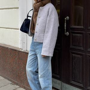 Blusa Corta Holgada de Moda para Mujer, Chaqueta de Tweed, Nueva Colección Primavera-Otoño - Product Image 2