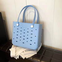 Sac de voyage de plage moderne et minimaliste en EVA épaissi, écologique, imperméable, grande capacité, avec design perforé, pour l'exportation