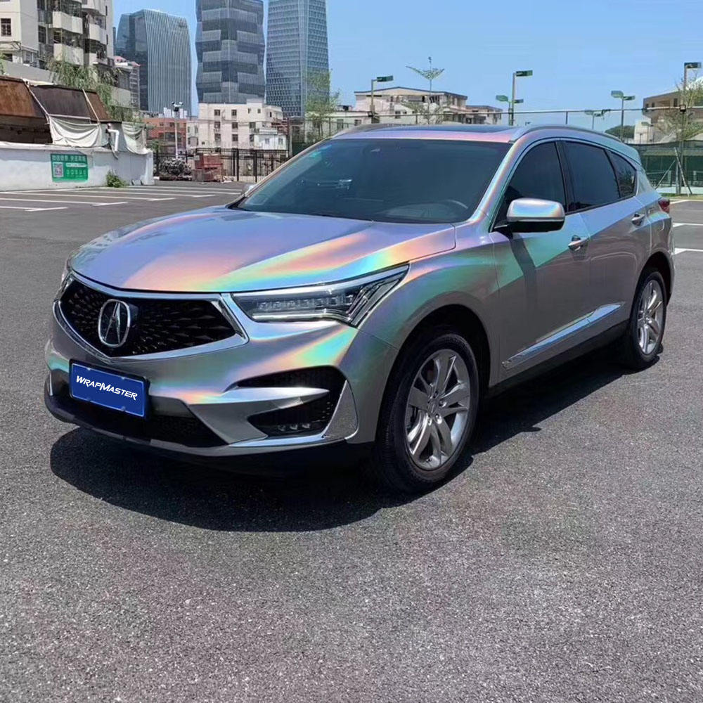 Glossy Iridescence Laser Silver