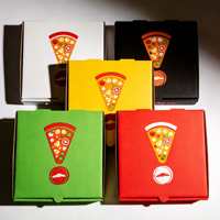 Boîte à pizza en carton ondulé de 13 pouces, imprimée sur mesure, jetable, de qualité alimentaire, pour la livraison de pizzas en restaurant
