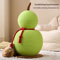 Griffoir pour chat en corde de chanvre en forme de gourde, design vertical, avec boule, extra-haut, très durable, anti-déchirure, jouet auto-entretenant pour chat