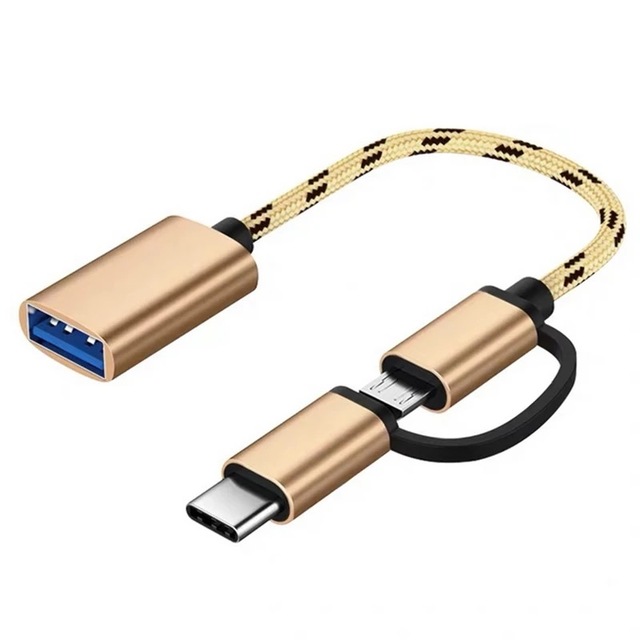 OEM USB C Adapter 2 in 1 Type C & Micro USB Cable to USB 3.0 Adapter Female Adapter OTG Connector
