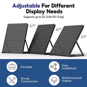 Metal Jewelry Storage Pegboard Display Rack Adjustable Necklace Hair Accessory Organizer Wall Mount Display <b>Stand</b> - Product Image 5