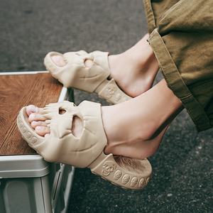 Liquidación de los hombres de moda cráneo impreso verano chanclas zapatillas de una correa con suela gruesa para <span class=keywords><strong>Amazon</strong></span> al por mayor - Product Image 2