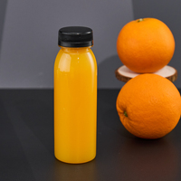 Bouteilles de jus en plastique 2oz 4oz 8oz 12oz 16oz Bouteille de jus ronde vide en plastique PET avec logo personnalisé de film rétractable