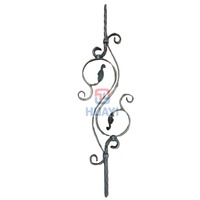 Gran oferta, varillas de escalera de hierro forjado personalizadas, hojas de colores personalizados para puertas de esgrima contemporáneas, barandillas de ventana, escalera