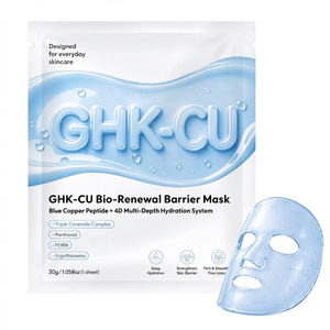 Masque en feuille au peptide de cuivre bleu GHK Cu, acide hyaluronique, hydratation intense, apaisant, masque facial, soin doux de la peau - Product Image 1