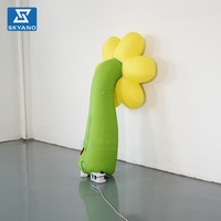Décoration de publicité de fleurs gonflables avec décoration commerciale extérieure gonflable personnalisée LED