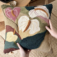 Design personnalisable crochet broderie taie d'oreiller avec motif de fleurs coussin décoration maison décor lit oreiller