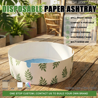 Cendrier jetable en papier écologique personnalisé avec logo imprimé, portable, pour voiture et hôtel, vente en gros