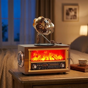 <span class=keywords><strong>Radio</strong></span> retro clásico con lámpara de llama, receptor multibanda, reproductor de música, <span class=keywords><strong>radio</strong></span> inalámbrica para exteriores - Product Image 4