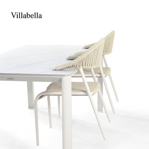 Muebles de exterior de lujo, sillas de comedor y mesa de jardín, juego de muebles de patio de cuerda para Hotel, restaurante, uso comercial - Product Image 4