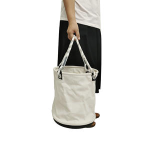 Sac à outils cylindrique en toile à fond rigide, seau de toilette pour électricien, ouvrier en hauteur, sac suspendu pour électricien - Product Image 1