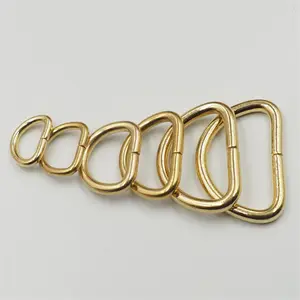 High-end Handmade Leather Bag Accessories For 13mm 15mm 16mm 20mm 22mm 25mm 30mm Solid Brass D Ring