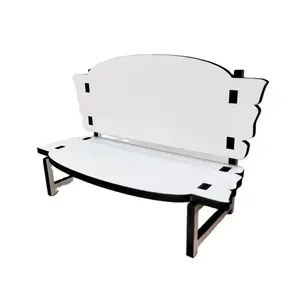 Banco conmemorativo para manualidades, mesa de modelado de silla de madera de MDF, con sublimación en blanco, en blanco, 2023