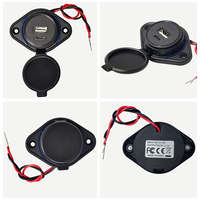 Chargeur USB étanche IP65 à montage sur panneau 12V 24V pour éclairage LED, double ports USB 3.1A et prise de chargeur de voiture USB & Type C