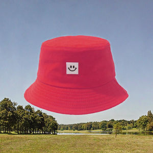 Custom Embroidered Summer Outdoor <b>Golf</b> <b>Bucket</b> <b>Hats</b> for <b>Men</b> Women Sun Protection with Cartoon Smile Face Logo Travel-Friendly - Product Image 2