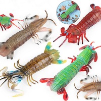 Modèle de créature marine simulée en PVC rigide, Ornement de crabe, Modèle d'animal marin transfrontalier pour la cognition, Crabes grimpants à poils