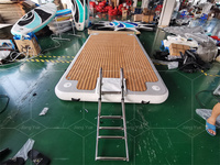 Usine Drop Stitch Gonflable Sea Dock Personnalisé Dock Flottant Bateau Pad Plate-Forme De Bain Pour L'extérieur