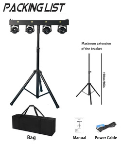 Đèn sân khấu di động <span class=keywords><strong>4</strong></span> đầu 180W RGBW, hiệu ứng strobe, điều khiển DMX512, điều khiển bằng giọng nói, dành cho DJ, vũ trường, sự kiện, tiệc tùng - Product Image 6