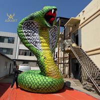 Mascotte gonflable géante et réaliste en forme de python pour parcs d'attractions, entreprises audio et grands événements