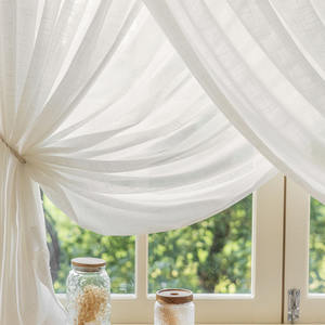 मूल कारक सफेद कढ़ाई वाले ड्रिप शिफॉन सांस लेने योग्य हल्के चर्च पर्दे के कपड़े - Product Image 6