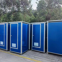 Toilettes publiques portables préfabriquées en panneaux sandwich pour le camping en plein air et les parcs
