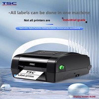 Printer Barcode Thermal Langsung TSC TH240/TH340 Resolusi 203DPI Antarmuka USB Garansi 1 Tahun Stok Stiker Perekat Sendiri QR