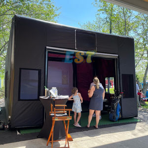 गर्म बिक्री पोर्टेबल आउटडोर आउटडोर आउटडोर आउटडोर गोल्फ अभ्यास इंफ्लेटेबल गोल्फ सिम्युलेटर टेंट उच्च प्रभाव स्क्रीन के साथ पिंजरे - Product Image 3