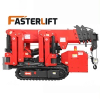 Grue araignée mobile hydraulique Fasterlift avec pompe à moteur et bras articulé pour les espaces restreints