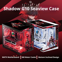 Boîtier de CPU NPC G10 MATX vertical en alliage d'aluminium pour ordinateur de jeu, tour complète avec fenêtre en verre, tours d'ordinateur personnalisables