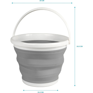 Foldable 10L 15L Silicone Washing Collapsible <b>Mop</b> <b>Bucket</b> Outdoor Fishing Camping Beach 10 Litre Plastic Water Folding <b>Bucket</b> - Product Image 4